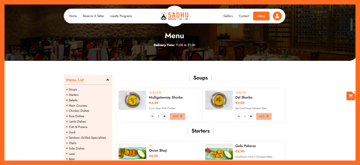ordering and delivery system 