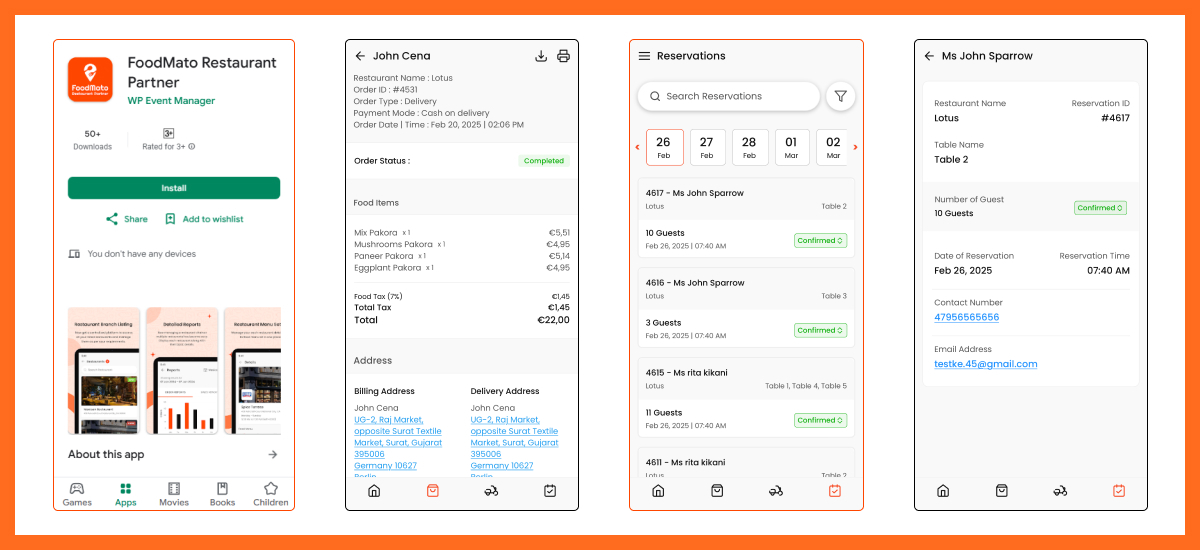 Access the sales & order report