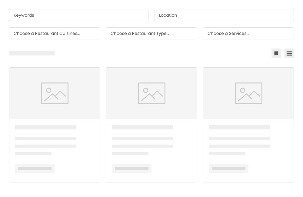 Restaurant Search Filter