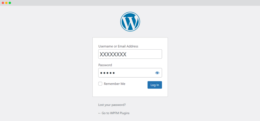 wordpress admin login