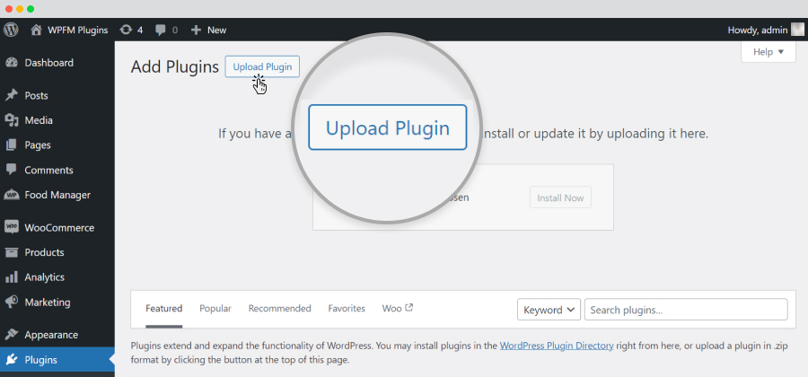 upload plugin
