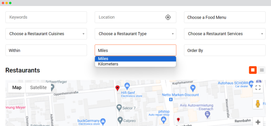 WPFM Google maps