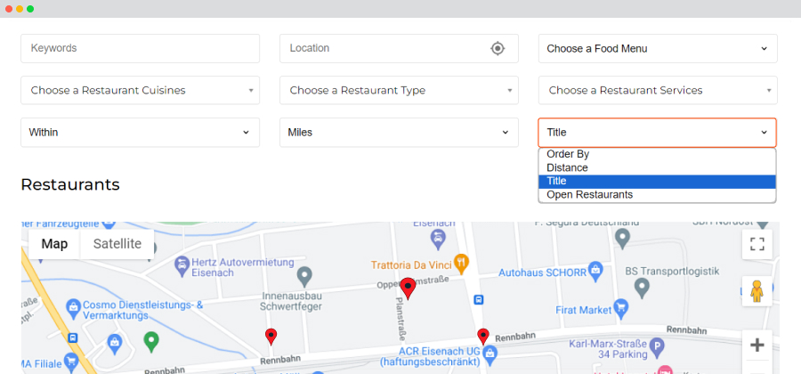 WPFM Google maps