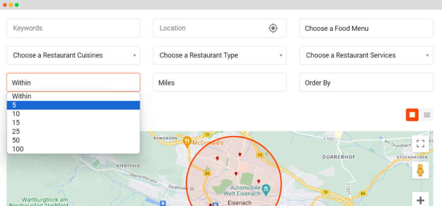 WPFM Google maps