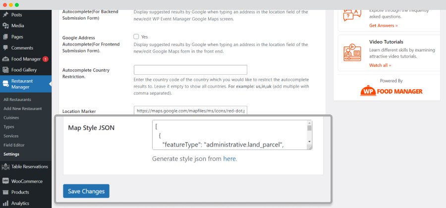 map style json box