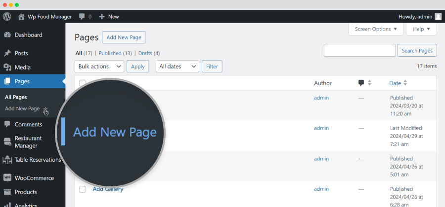 Pages