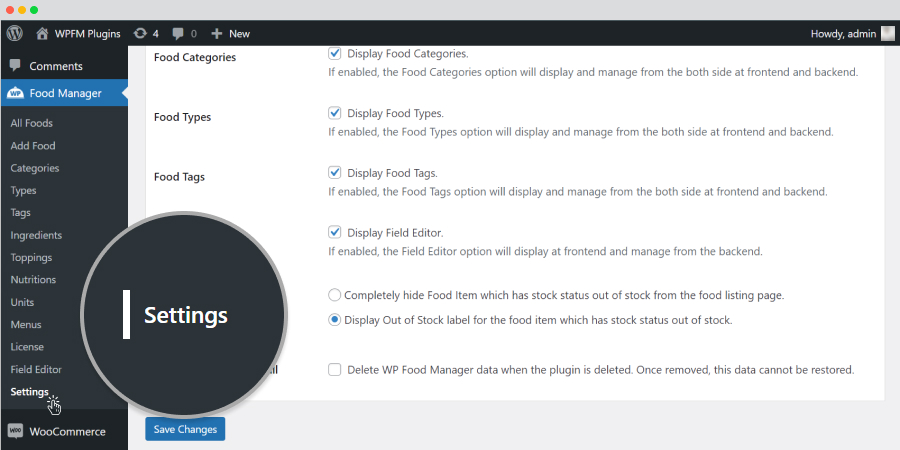 Settings Tab