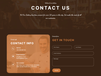 Bakery Template Contact