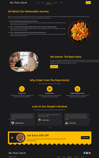 The Pasta World Template About