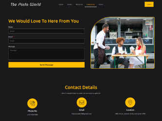 The Pasta World Template Contact
