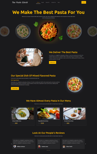 The Pasta World Template Home