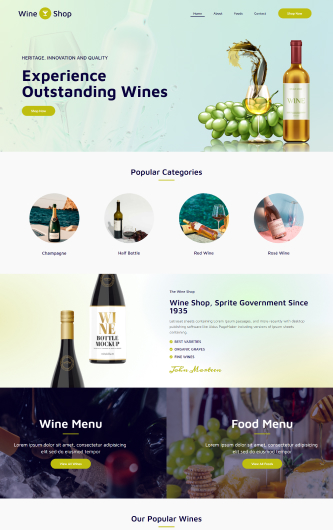 Wineshop Template Home